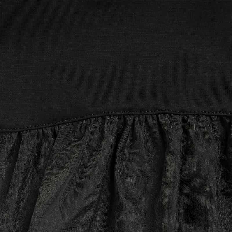 BARNEYS NEW YORK ウォッシャブル ボリュームシアースリーブカットソー BLACK