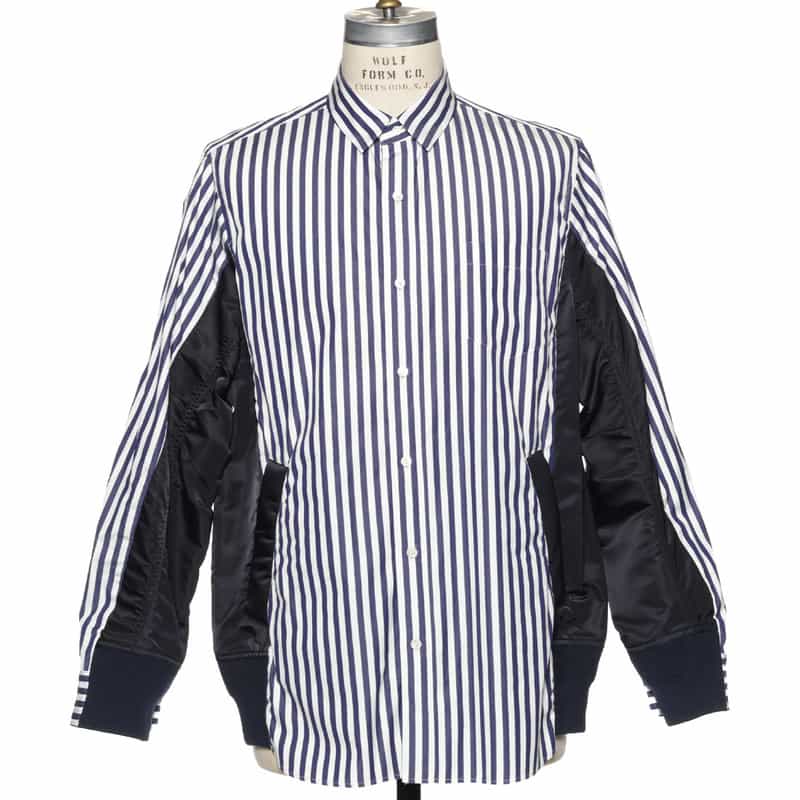 SACAI SACAI＜サカイ＞コンビネーション シャツ NAVY