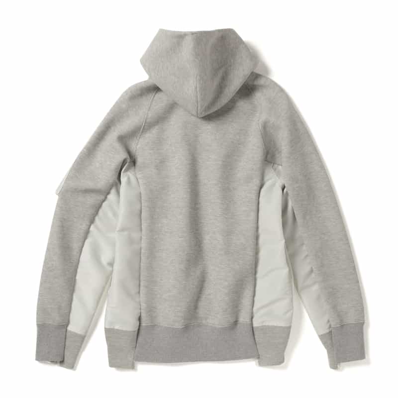 SACAI SACAI＜サカイ＞コンビネーション ジップアップスウェットブルゾン LIGHT GRAY