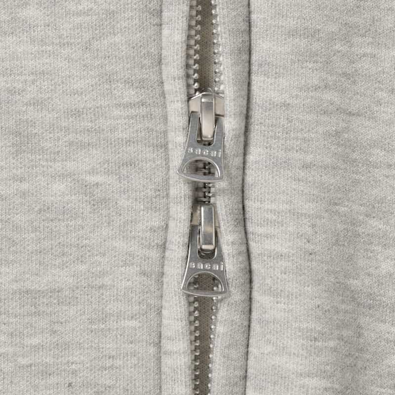 SACAI SACAI＜サカイ＞コンビネーション ジップアップスウェットブルゾン LIGHT GRAY