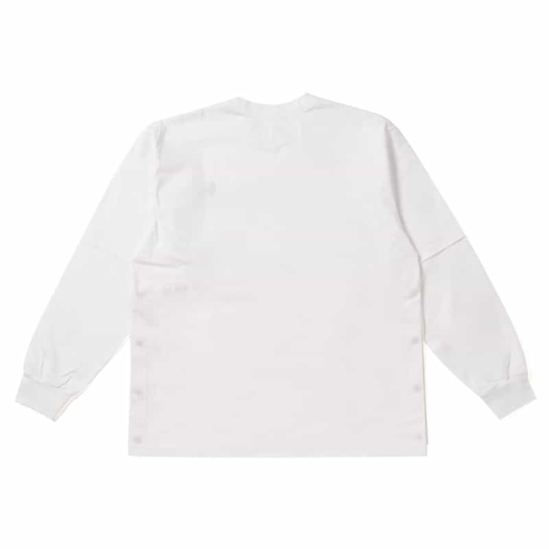 SACAI SACAI＜サカイ＞サイドスナップ付きエンブロイダリーロゴTシャツ WHITE