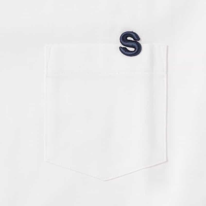 SACAI SACAI＜サカイ＞サイドスナップ付きエンブロイダリーロゴTシャツ WHITE