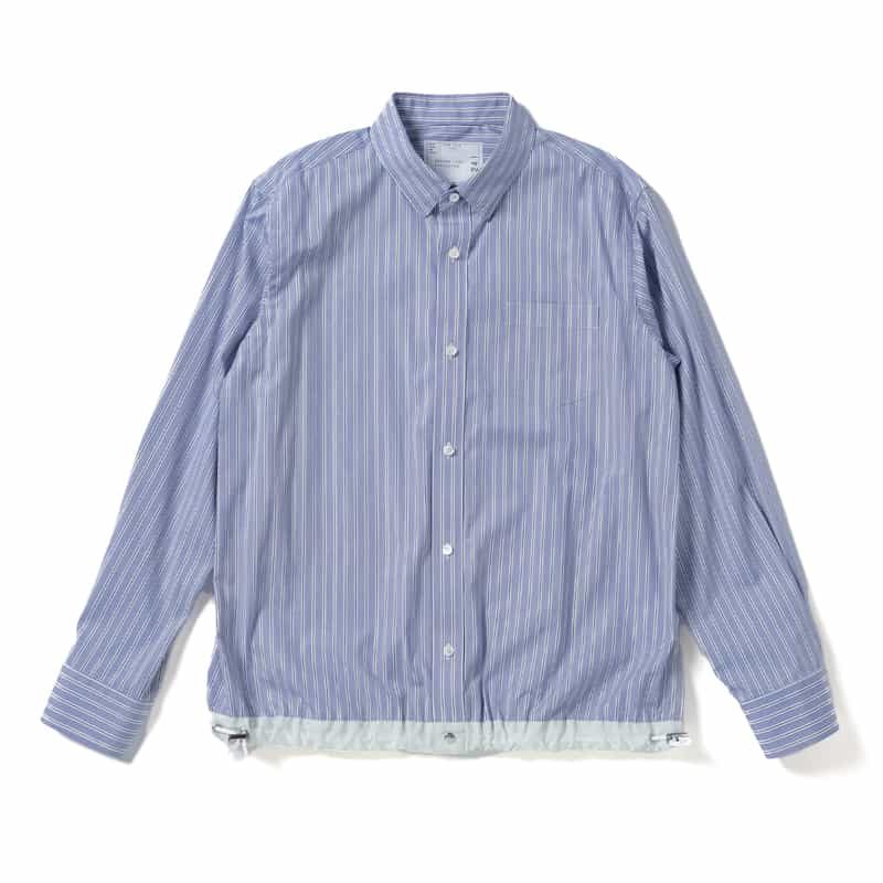 SACAI SACAI＜サカイ＞ドローコード付コットン ポプリンシャツ LIGHT BLUE