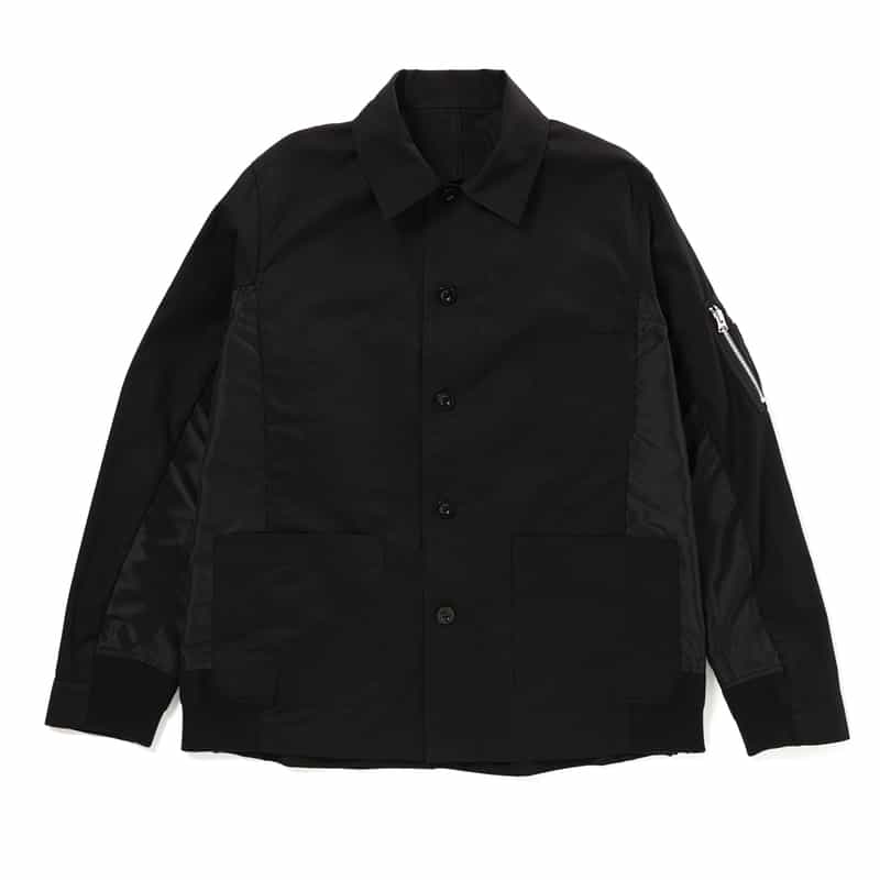 SACAI SACAI＜サカイ＞コンビネーション サイドジップジャケット BLACK