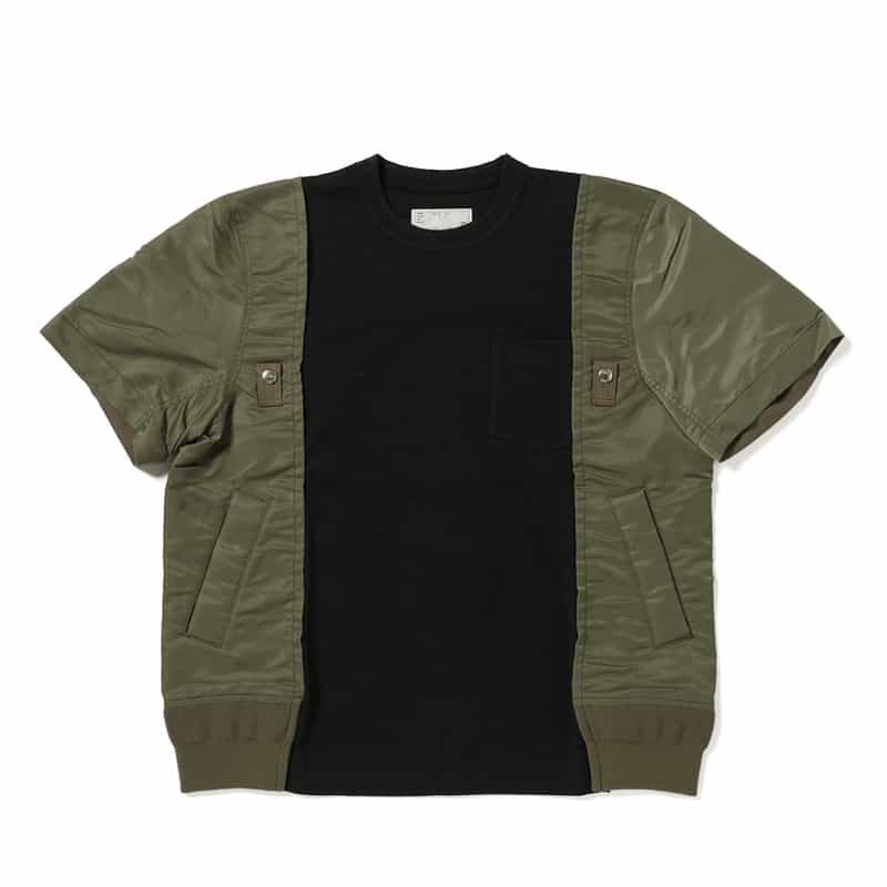 SACAI コンビネーション カットソー KHAKI