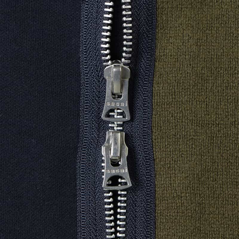 SACAI SACAI＜サカイ＞コンビネーション ニットプルオーバー KHAKI