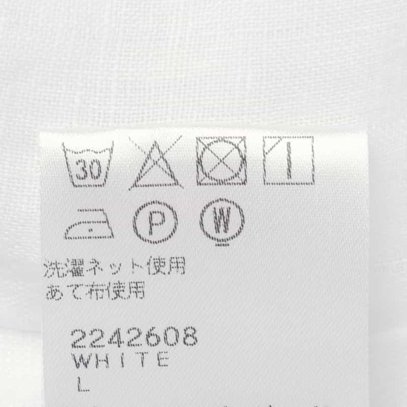 FINAMORE FINAMORE＜フィナモレ＞ ショートスリーブリネンシャツ“PANTELLERIA" WHITE