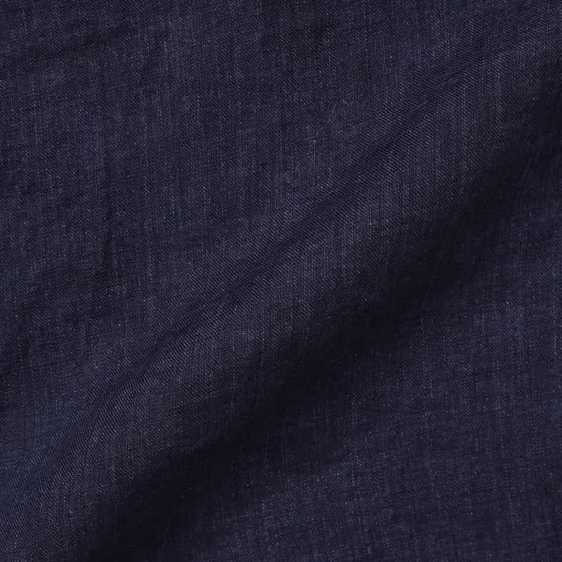 FINAMORE FINAMORE＜フィナモレ＞ ショートスリーブリネンシャツ“PANTELLERIA" NAVY