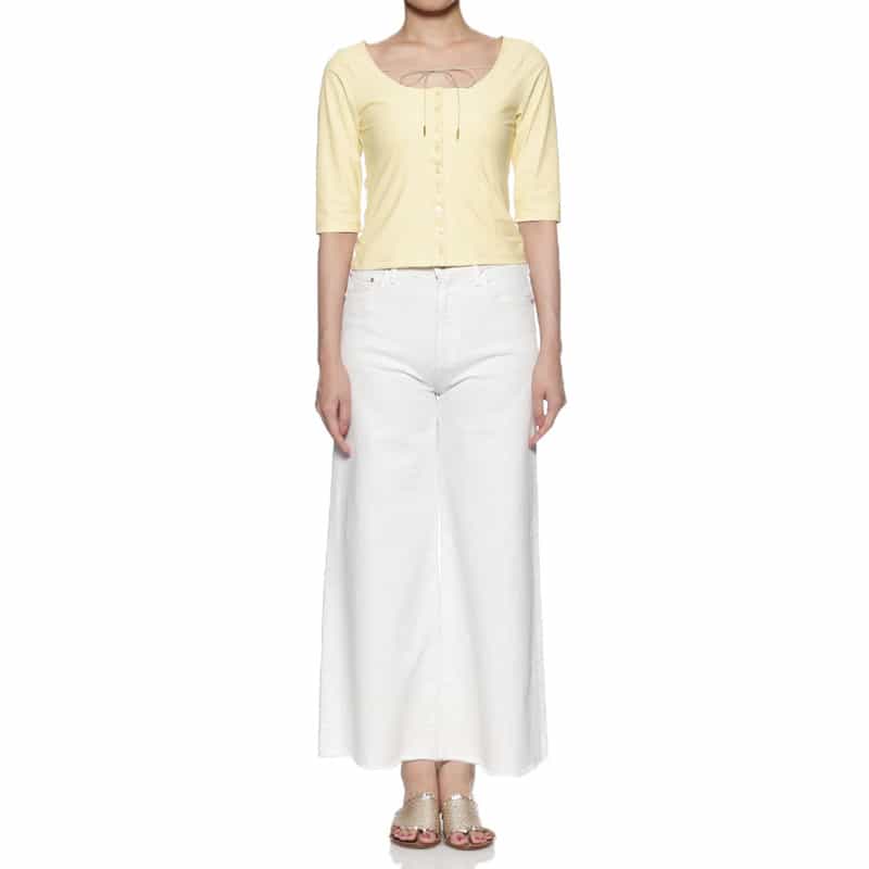 BARNEYS NEW YORK ウォッシャブル コード付きカットソー YELLOW