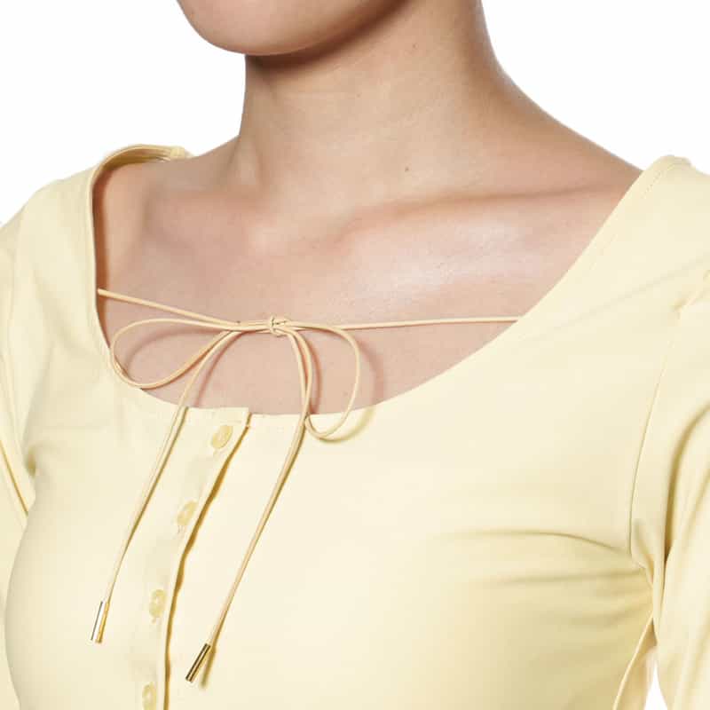 BARNEYS NEW YORK ウォッシャブル コード付きカットソー YELLOW