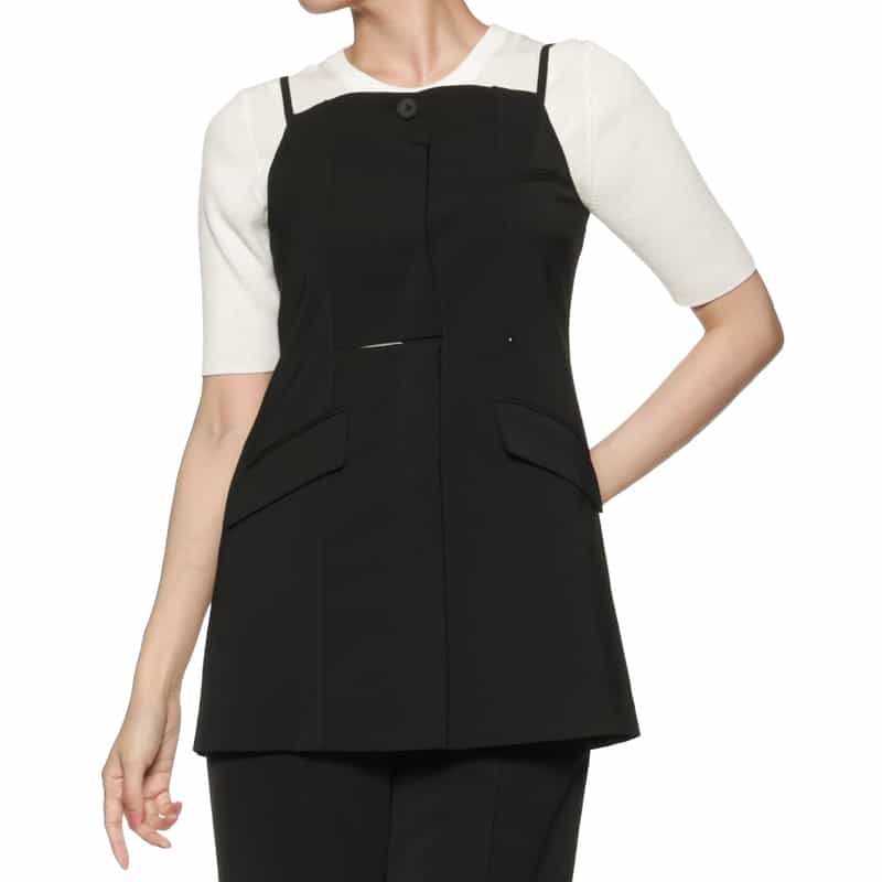 BARNEYS NEW YORK セットアップ ウォッシャブル チュニックブラウス BLACK