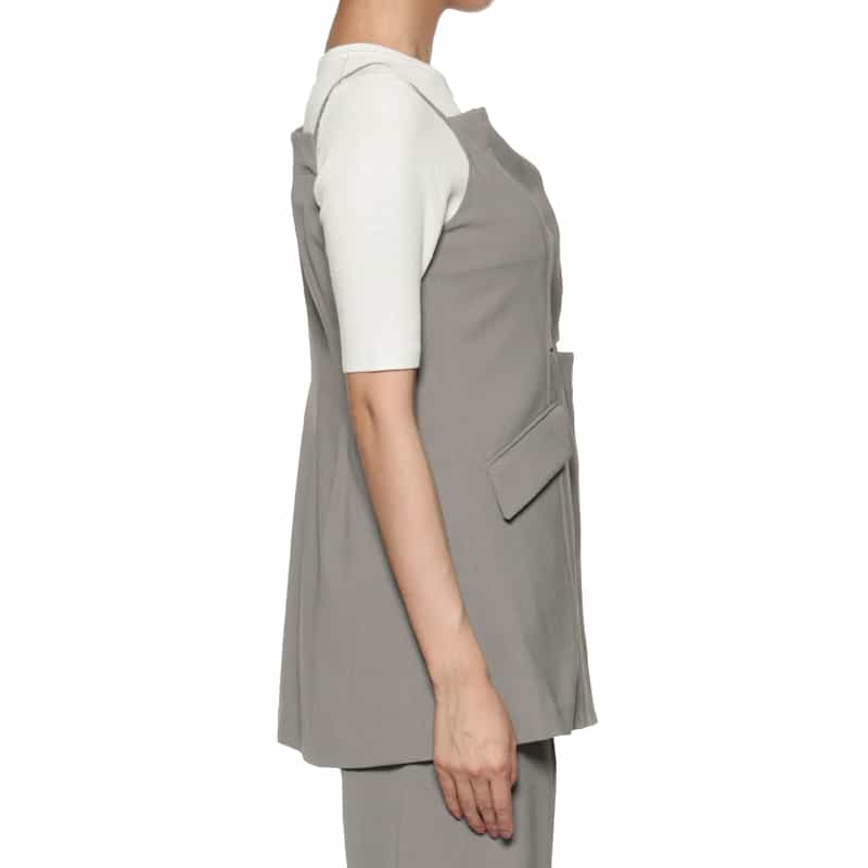 BARNEYS NEW YORK セットアップ ウォッシャブル チュニックブラウス GRAY