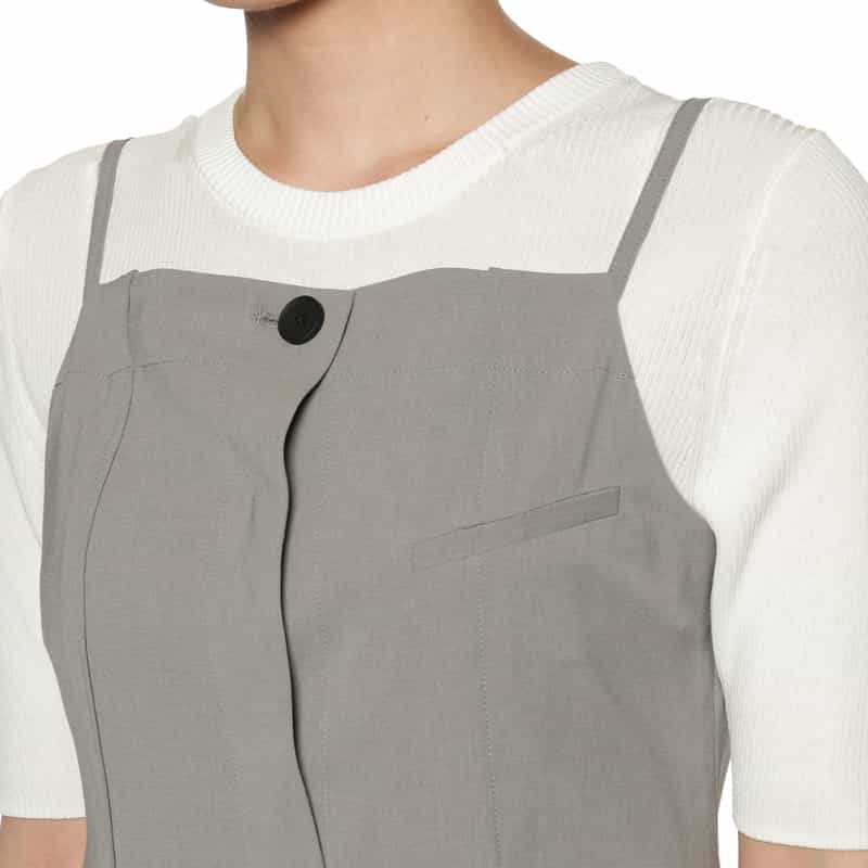 BARNEYS NEW YORK セットアップ ウォッシャブル チュニックブラウス GRAY