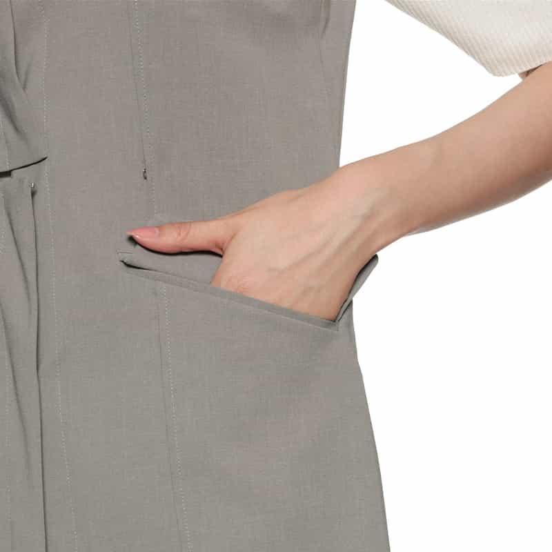 BARNEYS NEW YORK セットアップ ウォッシャブル チュニックブラウス GRAY