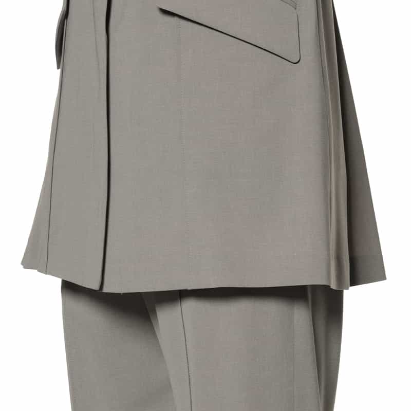 BARNEYS NEW YORK セットアップ ウォッシャブル チュニックブラウス GRAY