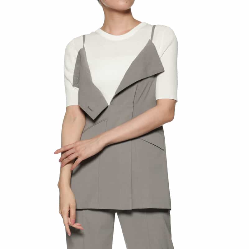 BARNEYS NEW YORK セットアップ ウォッシャブル チュニックブラウス GRAY