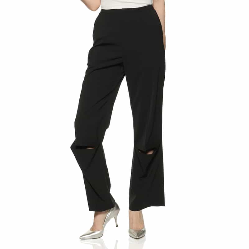 BARNEYS NEW YORK セットアップ ウォッシャブル タック入りストレートパンツ BLACK