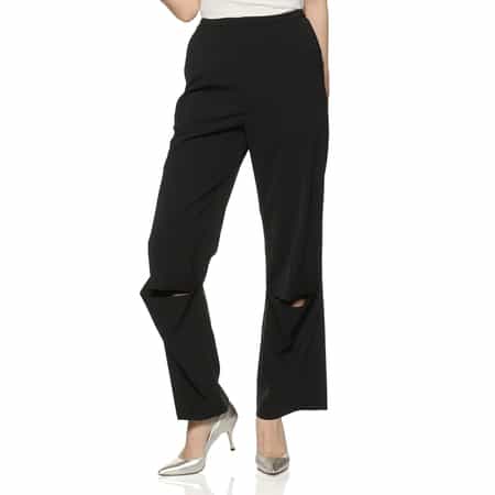 セットアップ ウォッシャブル タック入りストレートパンツ
