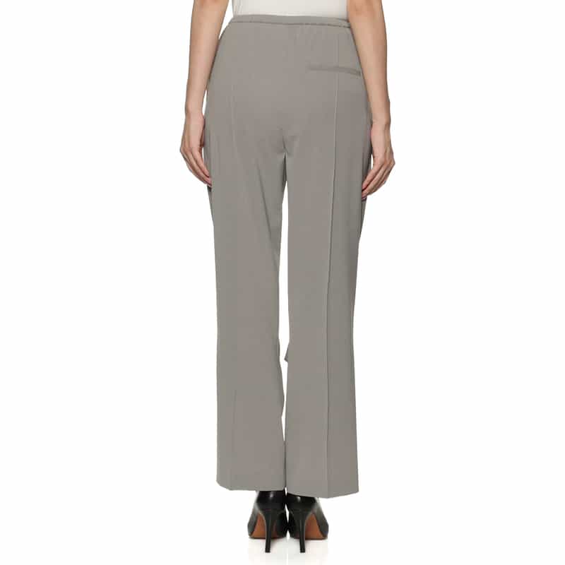 BARNEYS NEW YORK セットアップ ウォッシャブル タック入りストレートパンツ GRAY