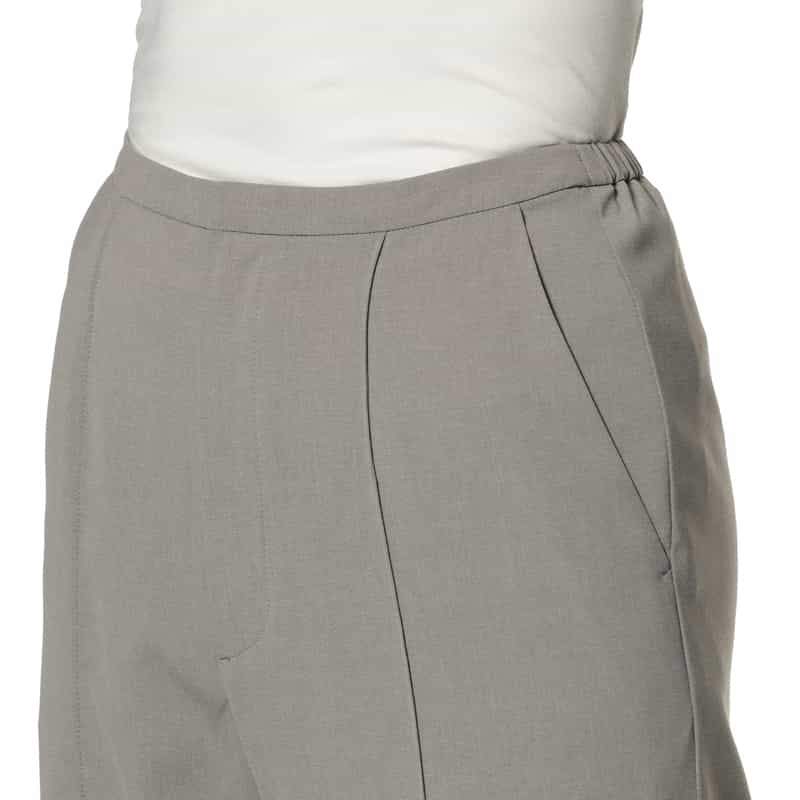 BARNEYS NEW YORK セットアップ ウォッシャブル タック入りストレートパンツ GRAY