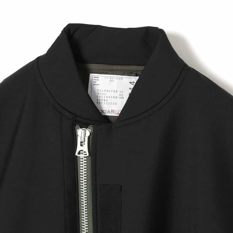 SACAI SACAI<サカイ> ジップアップブルゾン BLACK