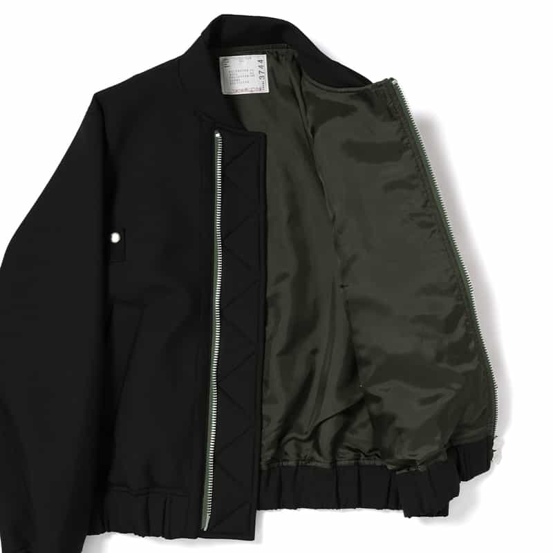 SACAI SACAI<サカイ> ジップアップブルゾン BLACK