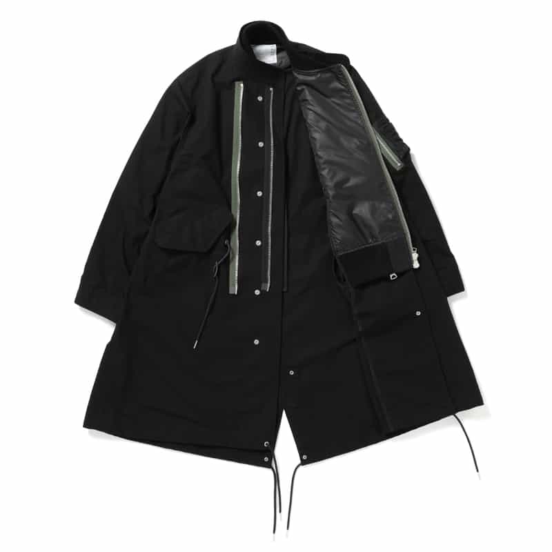SACAI SACAI<サカイ> ミリタリーコート BLACK