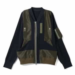 【おすすめ】 SACAI＜サカイ＞ コンビネーションジップアップカーディガン トップス