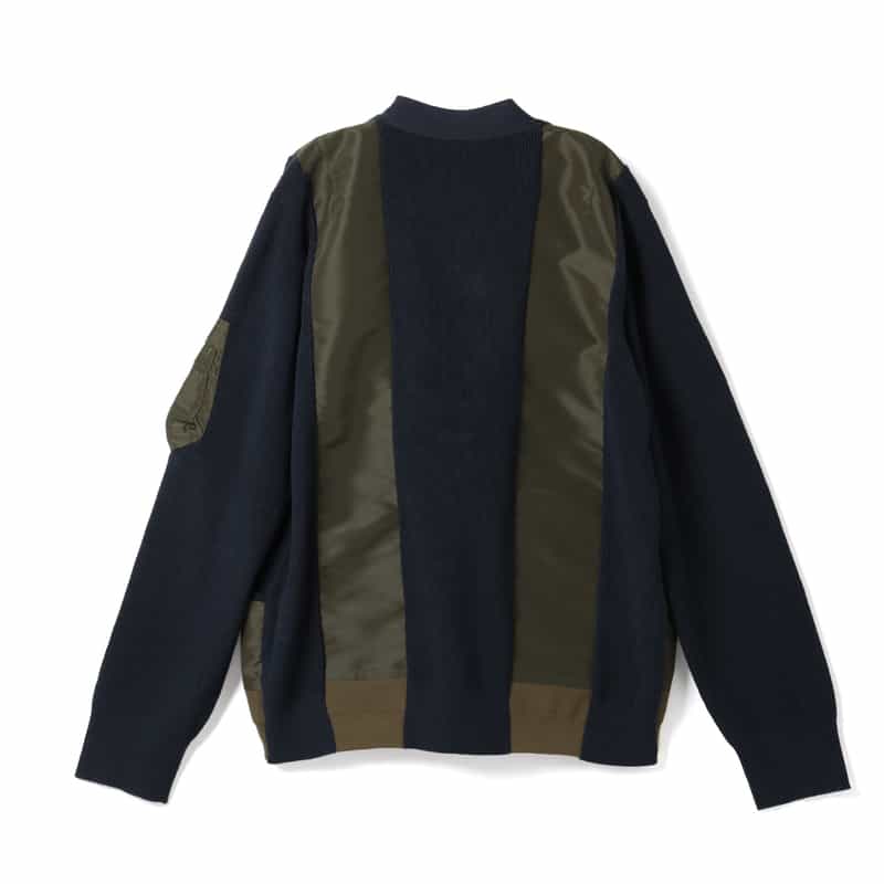 SACAI SACAI＜サカイ＞ コンビネーションジップアップカーディガン NAVY