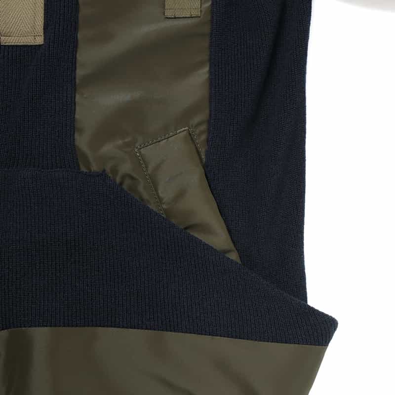 SACAI SACAI＜サカイ＞ コンビネーションジップアップカーディガン NAVY