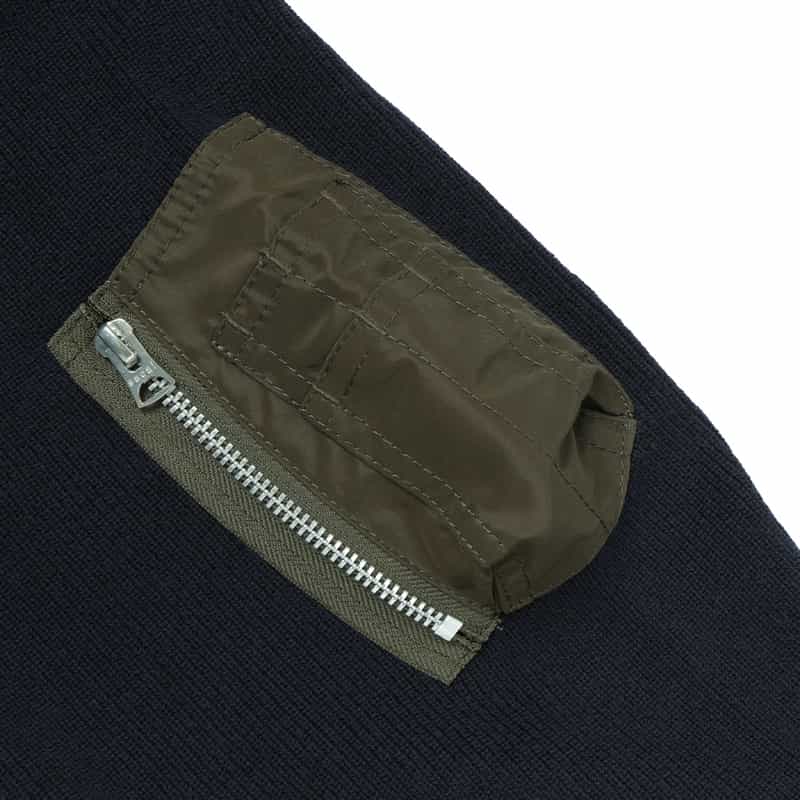 SACAI SACAI＜サカイ＞ コンビネーションジップアップカーディガン NAVY