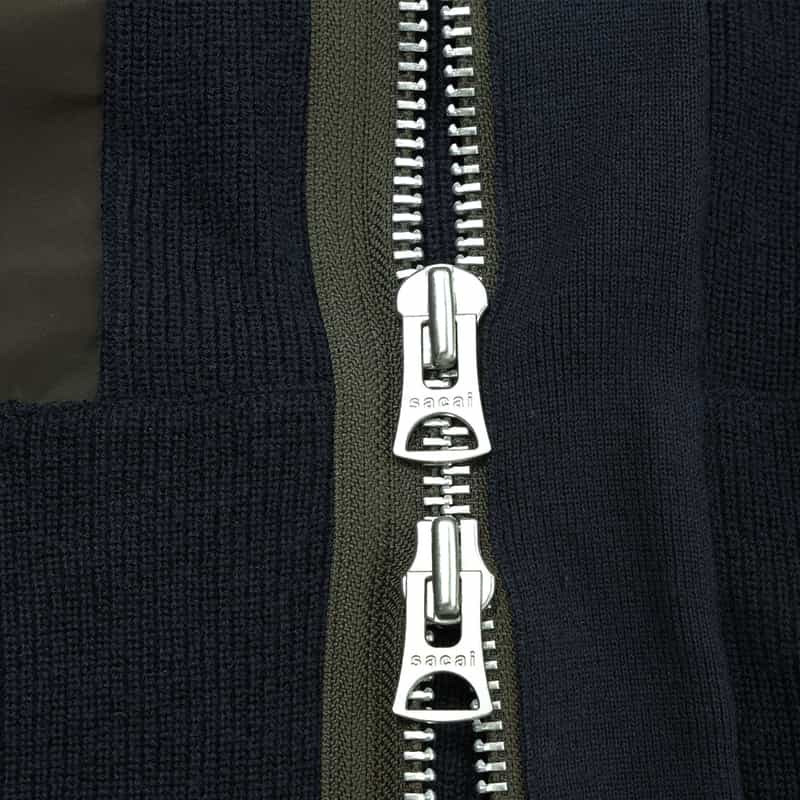 SACAI SACAI＜サカイ＞ コンビネーションジップアップカーディガン NAVY