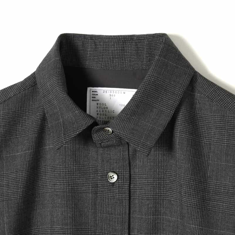 SACAI SACAI＜サカイ＞チェック柄シャツ GRAY