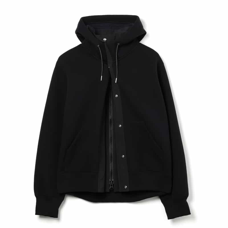 SACAI SACAI＜サカイ＞ ジップアップスエットブルゾン BLACK
