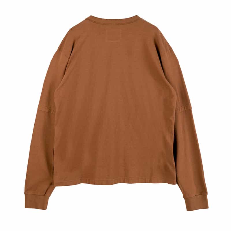 SACAI SACAI＜サカイ＞×CARHARTT＜カーハート＞コラボレート ポケット付ロングスリーブTシャツ BROWN
