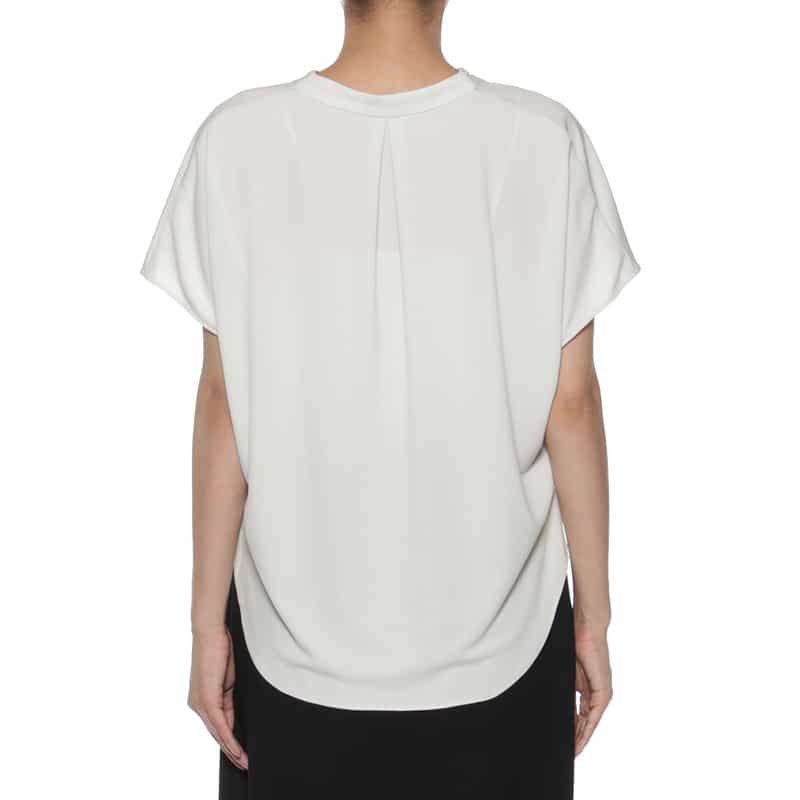 BARNEYS NEW YORK ウォッシャブル バックタックカットソー LIGHT GRAY