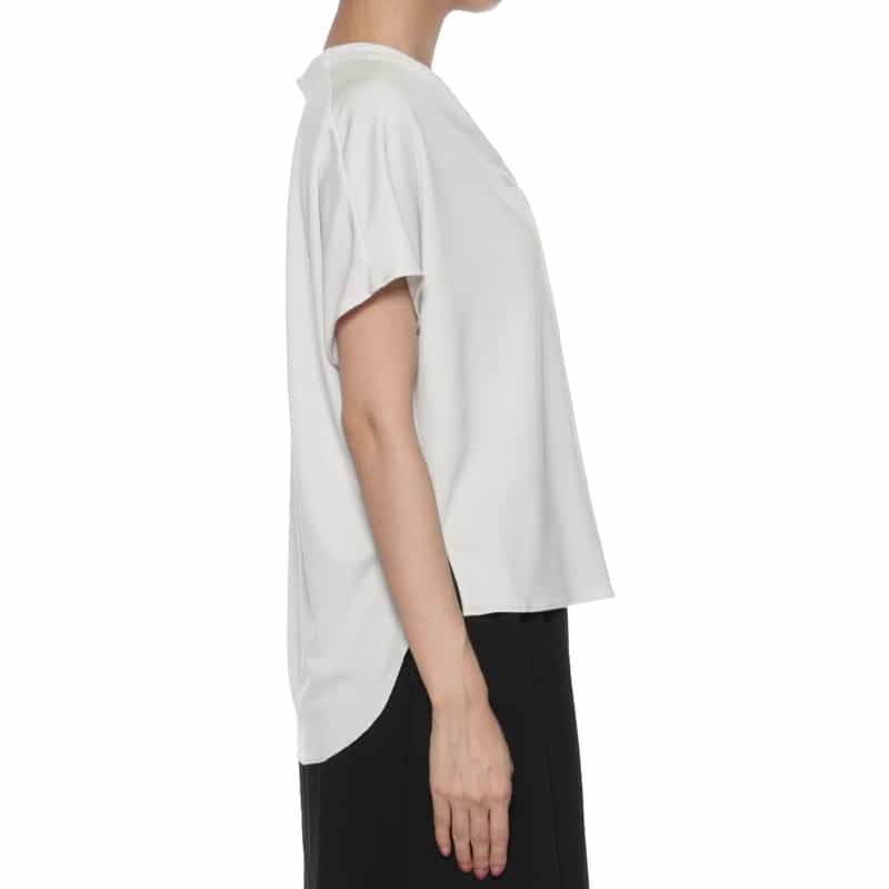 BARNEYS NEW YORK ウォッシャブル バックタックカットソー LIGHT GRAY