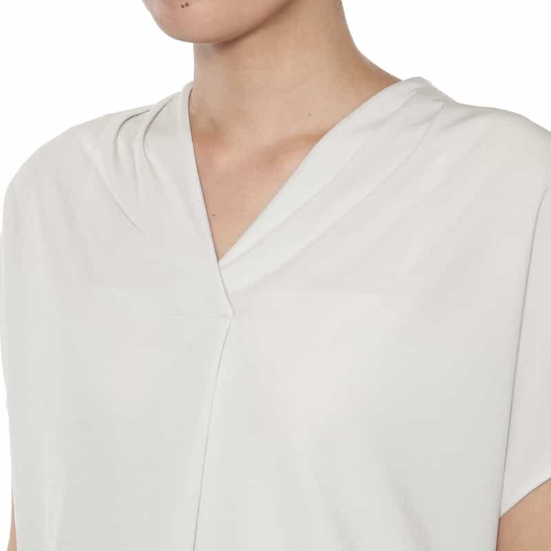 BARNEYS NEW YORK ウォッシャブル バックタックカットソー LIGHT GRAY