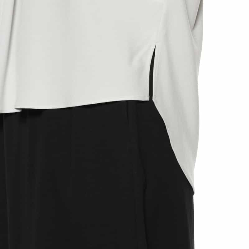 BARNEYS NEW YORK ウォッシャブル バックタックカットソー LIGHT GRAY