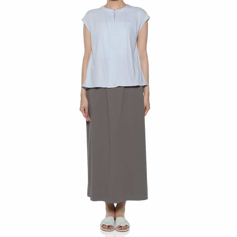 BARNEYS NEW YORK ウォッシャブル フレンチスリーブカットソー LIGHT BLUE