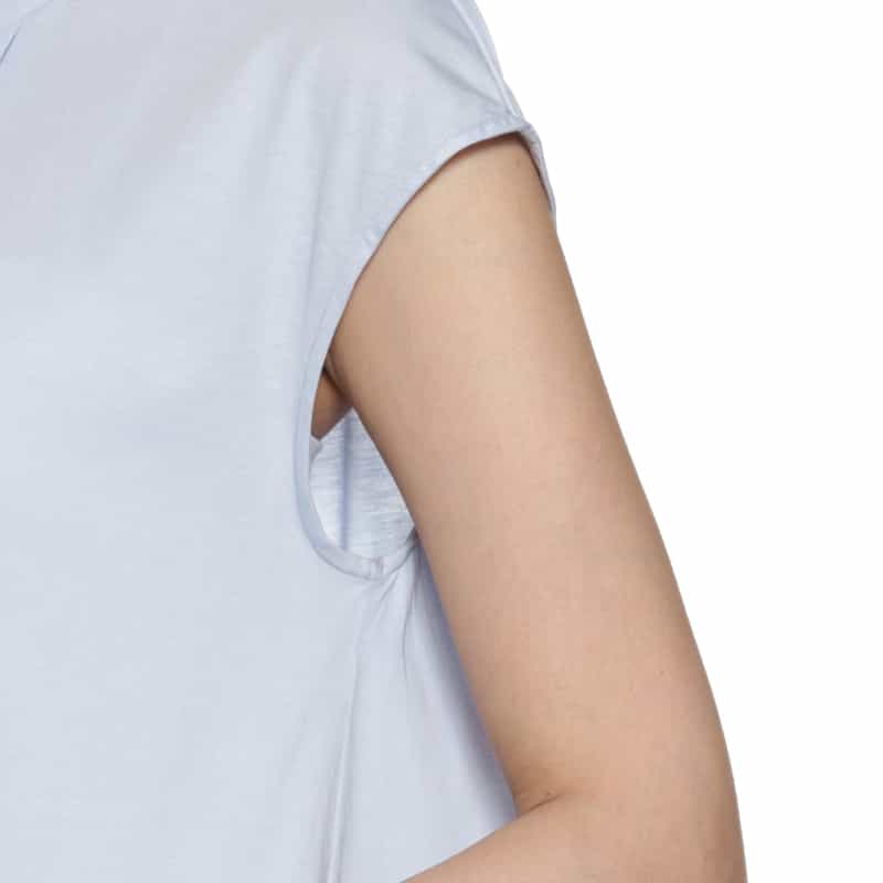 BARNEYS NEW YORK ウォッシャブル フレンチスリーブカットソー LIGHT BLUE