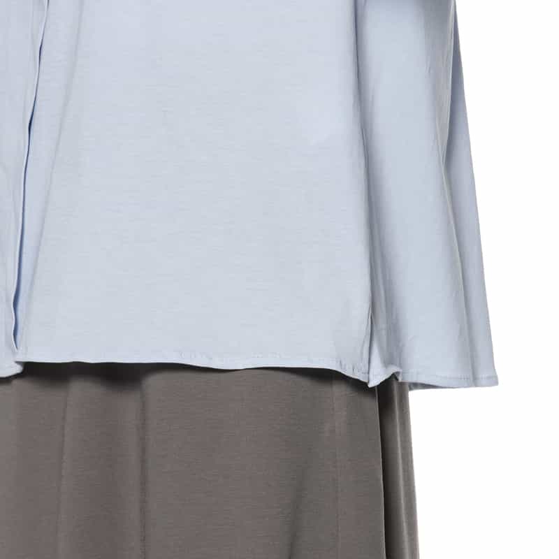 BARNEYS NEW YORK ウォッシャブル フレンチスリーブカットソー LIGHT BLUE