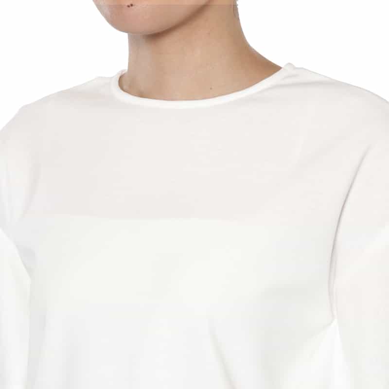 BARNEYS NEW YORK ウォッシャブル バッグジップ付きカットソー WHITE