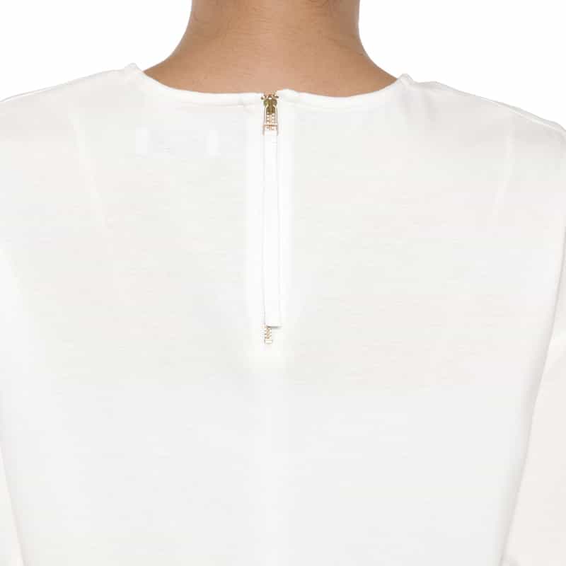 BARNEYS NEW YORK ウォッシャブル バッグジップ付きカットソー WHITE