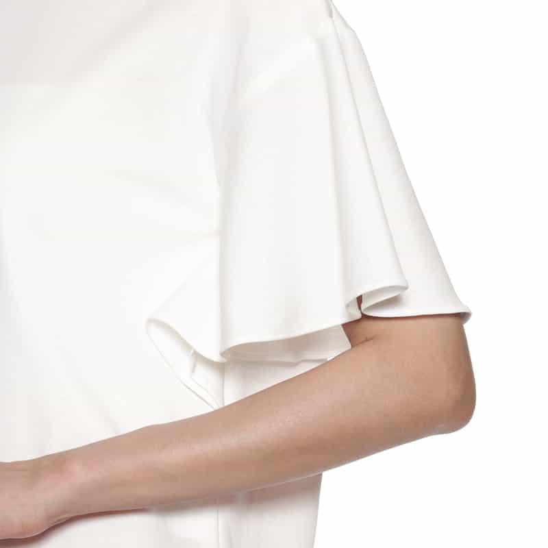 BARNEYS NEW YORK ウォッシャブル バッグジップ付きカットソー WHITE