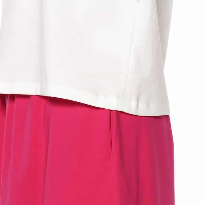 BARNEYS NEW YORK ウォッシャブル バッグジップ付きカットソー WHITE