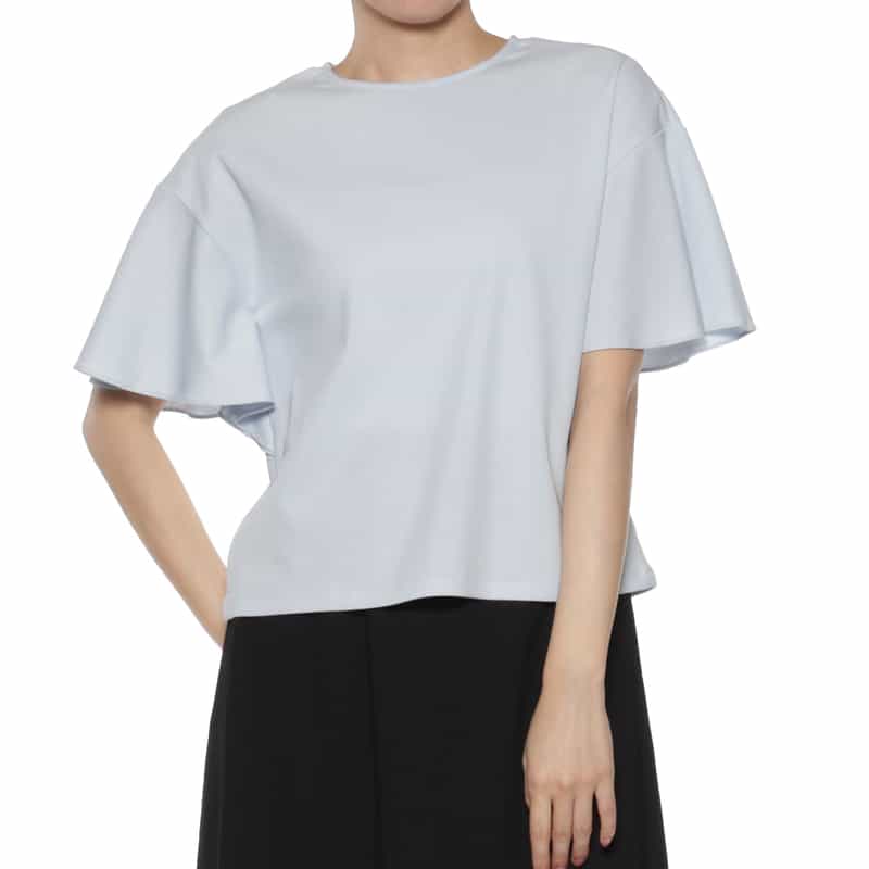 BARNEYS NEW YORK ウォッシャブル バッグジップ付きカットソー LIGHT BLUE