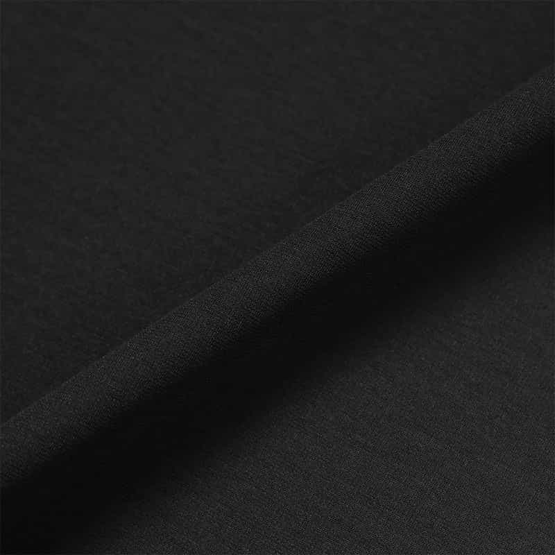 BARNEYS NEW YORK リブネック ストレッチポンチTシャツ BLACK