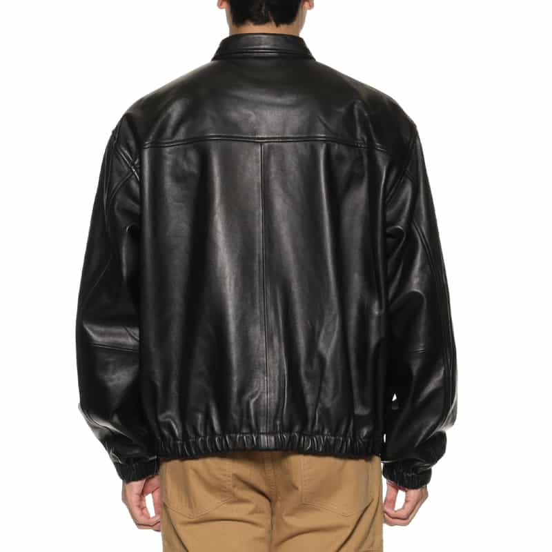 BARNEYS NEW YORK ドリズラー型レザージャケット BLACK