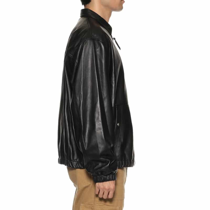 BARNEYS NEW YORK ドリズラー型レザージャケット BLACK